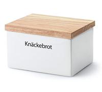 Continenta Boîte à Galette croustillante avec Couvercle en Bois et inscriptionDimensions de17,5 x 13,5 x 11 cm, Marron