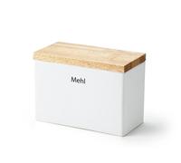 Continenta Boîte à provisions avec couvercle en bois et anneau en silicone 3927