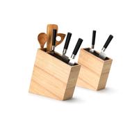 Continenta GmbH Bloc à couteaux avec insert flexible et récipient pour ustensiles, incliné, 31x9x28cm 3317