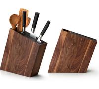 Continenta GmbH Bloc à couteaux incliné, noyer 31x8x26cm 4251