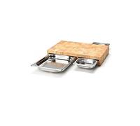 Continenta Planche à découper en bois multifonction 3 tiroirs inox 50 x 32,5 x 8 cm Bois G