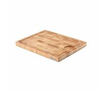 Continenta Planche Hévéa Bois de Bout à rigole et réservoir 37 x 29 x 2,7 cm