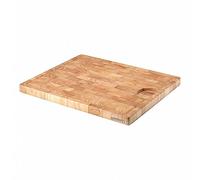 Continenta Planche Hévéa bois de bout à rigole et réservoir 42 x 34 x 2,7 cm, Marron