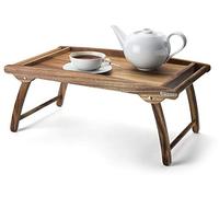 Continenta Tablette de lit pour Service en Chambre Acacia 61 x 35 x 7 cm