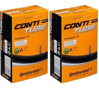 Continental Chambre à air pour vélo Compact 16 Noir a34 32/47-305/349 (Lot de 2)