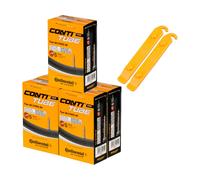 Continental Chambre à Air Tour 28 All - 5 pièces + 2 démonte-pneus gratuits noir 27-28 x 1 1/4-1.75 x 2 SV 42 mm