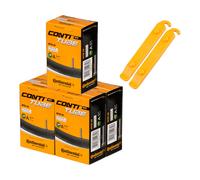 Continental Chambre à Air VTT 26 - 5 pièces + 2 démonte-pneus gratuits noir