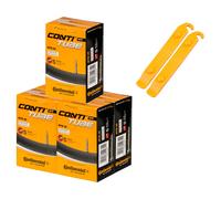 Continental Chambre à Air VTT 26 - 5 pièces + 2 démonte-pneus gratuits noir