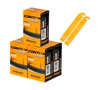 Continental Chambre à Air VTT 27,5 - 5 pièces + 2 démonte-pneus gratuits noir