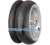 Continental Pneu ContiRaceAttack 2 120/70 ZR 17 58W TL Gomme SOFT Roue avant