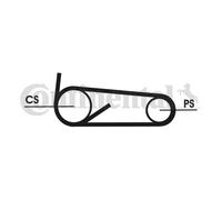 Jeu de courroies trapézoïdales à nervures CONTITECH 4PK922 ELAST T1