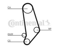 Continental Ctam CT539 Courroie Arrière Droite pour Audi Quattro 80 90 100 200
