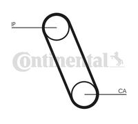 Continental Courroie de distribution CT561 CTAM pour Porsche 911 Targa