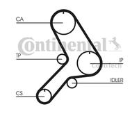 Continental Ctam CT611K1 Courroie pour Fiat Duna W nd Fiorino