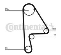 Continental Pompe à eau + kit de courroie de distribution CT862WP1