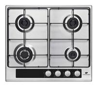 Continental Edison Table de cuisson au gaz CECTG4VIX Inox - 4 foyers