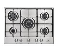 Continental Edison CECTG5VIX Table de cuisson au gaz Inox - 5 foyers