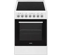 Continental Edison CECV50FCW - Cuisinière - pose libre - largeur : 49.8 cm - profondeur : 67 cm - hauteur : 86 cm - avec système auto-nettoyant - classe A - blanc/noir Blanc/noir G