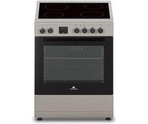 Continental Edison CECV60FCS - Cuisinière - pose libre - largeur : 59.8 cm - profondeur : 61 cm - hauteur : 83 cm - avec système auto-nettoyant argent Argent G
