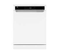 Continental Edison CELV1539IW - Lave-vaisselle pose libre - largeur 60 cm - 15 couverts - 39dB - Classe D - Moteur induction - affichage LED blanc - demi-charge - dép diff 1-24 h - panier supérieur ré