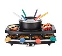 CONTINENTAL EDISON CERFG86B Appareil à raclette et fondue 8 personnes - Noir