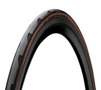 Pneu route continental grand prix 5000 s tr 700 mm tubeless ready souple vectran breaker lazergrip act blackchili flancs marrons transparent 25 mm