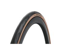 Pneu route continental grand prix tr 700 mm tubeless ready souple 4 ply construction blackchili flancs marrons transparent