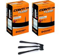Continental Lot De 2 Chambres À Air Conti Tube Vtt 29"(47/62-622) Sv Avec 3 Démonte-Pneus Msdeux-Roues