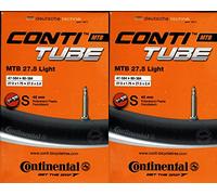 Continental Lot de 2 chambres à air pour VTT 27,5 pouces (650B) SV (47/62-584) SV 42 mm