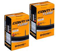 Continental Lot de 2 Chambres à air pour VTT 27,5" Valve Presta 650B Noir 69,8 cm