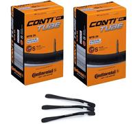 Continental Lot De 2 Tuyaux De Vélo Vtt 26" Sv 42mm 47/62-559 Avec Bande Réfléchissante Ms2 Roues