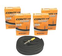 Continental Lot de 4 Chambres à air Presta pour vélo de Route 700 x 20-25c Noir 42 mm