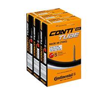 Continental Race 28 Chambre à air SV 42 mm Presta Lot de 3 Lot, Noir, 700c x 20-25c