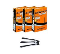 Continental Race 28" SV Lot de 3 chambres à air avec bande réfléchissante 60 mm 18/25-622/630