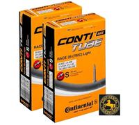 Continental Race Lot de 2 chambres à air avec valve Presta 42 mm Light 700 x 20-25c