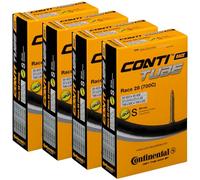 Continental Race Lot de 4 chambres à air - 700 x 20-25c, 711 mm - Valve Presta de 60 mm