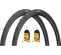 Continental Set de 2 Pneus Souples Grand Prix 5000 28" + Chambres à Air Race 28 noir 25-622 (700 x 25C) SV 42 mm