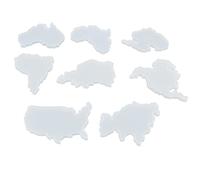 Continents Silicone Moule Unique Design Coaster DIY Moule pour les amateurs d'artisanat d'art