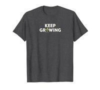 Continuez à Grandir : Art de Jardinage inspirant T-Shirt, Homme, Chiné Foncé, XXL