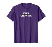 Continuez à Grandir : Art de Jardinage inspirant T-Shirt, Homme, Violet, XL