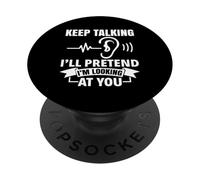 Continuez À Parler - La Conscience Des Personnes Aveugles PopSockets PopGrip Adhésif