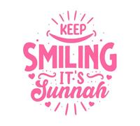 Continuez à sourire, c'est la sunnah, la religion musulmane, les meilleures citations et lettrages Peintures murales et stickers muraux en vinyle 54.6x61.2cm Stickers pour vitres Rose