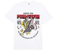 Continuez à Vous Battre, Pas de Capitulation, Pas de Retraite (Déclaration du Combattant) Comfort Colors Adult Heavyweight T-Shirt