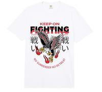 Continuez à Vous Battre, Pas de Capitulation, Pas de Retraite (Déclaration du Combattant) Comfort Colors Adult Heavyweight T-Shirt