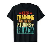 Continuez à Vous entraîner jusqu'à ce Que la Ceinture devienne Noire Arts Martiaux rétro T-Shirt