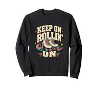 Continuez sur Rollin' on Funny Roller Skating Derby Sweatshirt