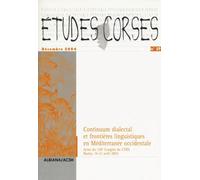 Continuum dialectal et frontières en Méditerranée Tome 59 - M.J. Dalbera - Comite Des Travaux Historiques Etscientifiques - broché - Revue