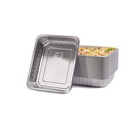 Contital AS221570 - Plaques en aluminium professionnelles extra rigides 4 portions | Cuves en aluminium pour aliments, récipients jetables Take Away, Plaque à micro-ondes jetable | 50 pièces