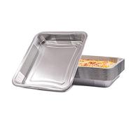 CONTITAL AS224750 Lot de 25 récipients en aluminium | 12 portions + couvercle, plaques jetables professionnelles, micro-ondes, bac en aluminium pour aliments à emporter, Take Away, fermeture