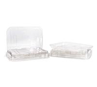Contital Couvercles PET PL223000 pour conteneurs en aluminium 10 portions - 25 pièces